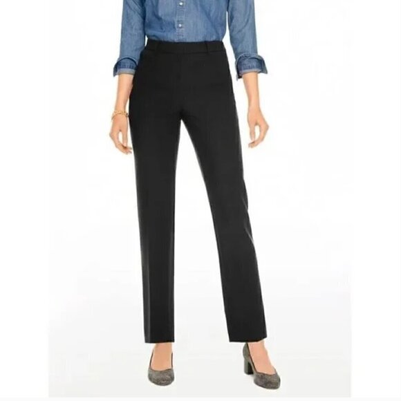 Talbots Cambridge Pull On Elastic Waist Pants in Black Size 8 - Picture 1 of 11